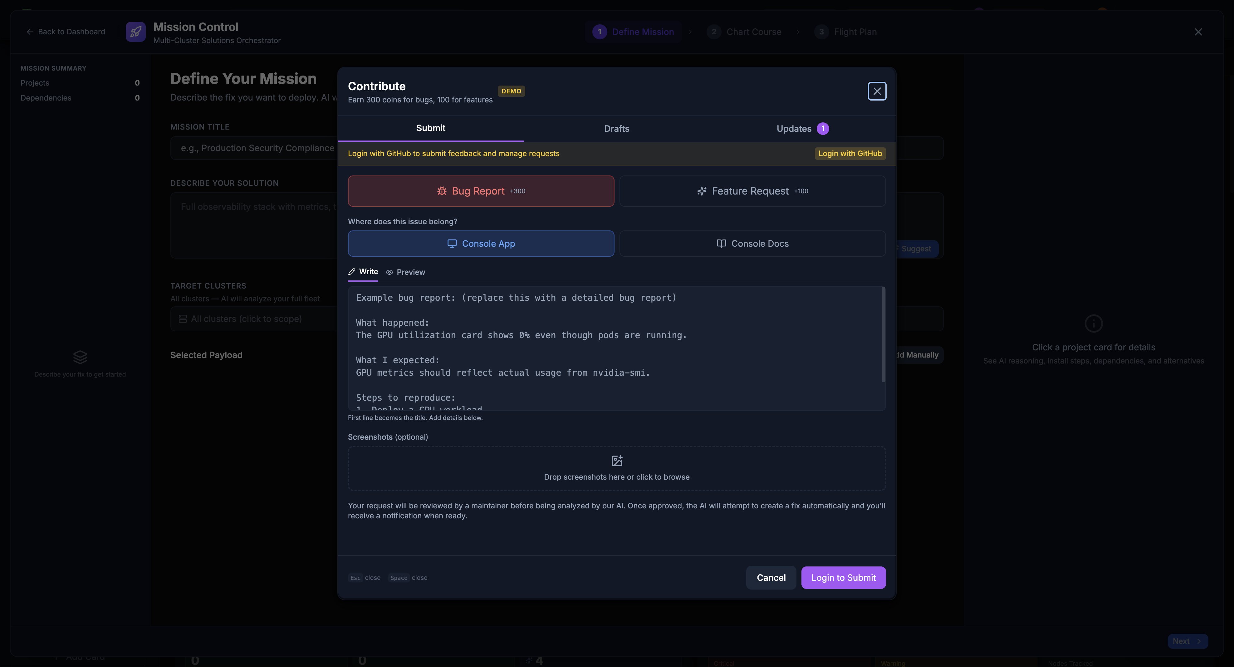 Feedback Drafts Tab